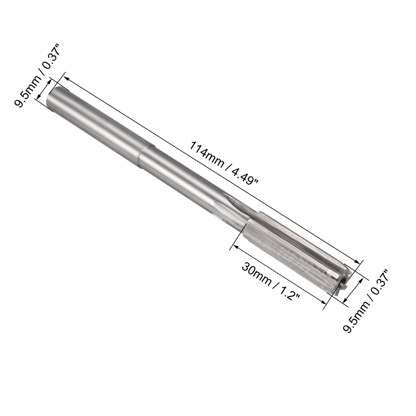 Harfington HSS M35 Round Shank Straight Flutes Machine Cutter Chucking