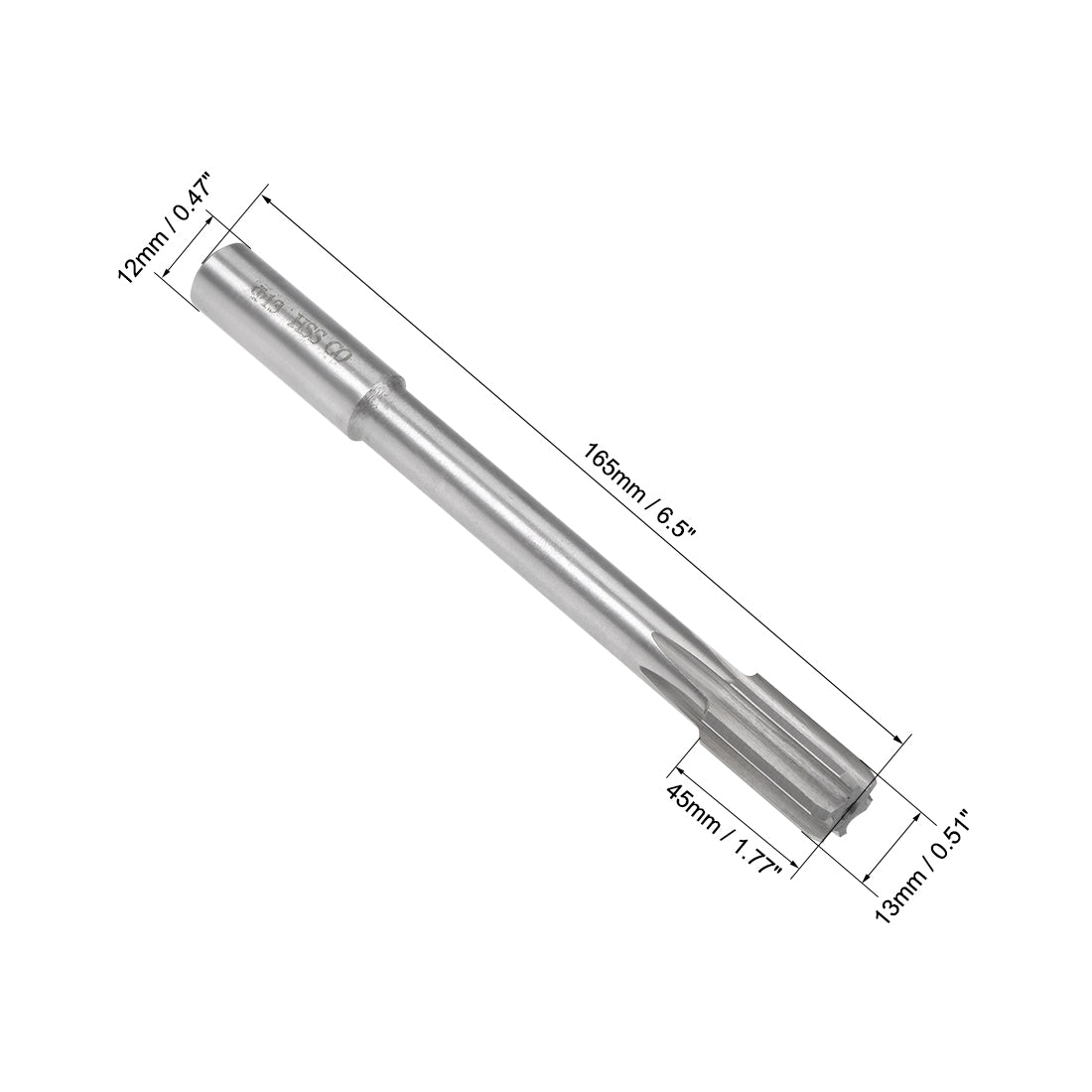 Harfington HSS M35 Round Shank Straight Flutes Machine Cutter Chucking