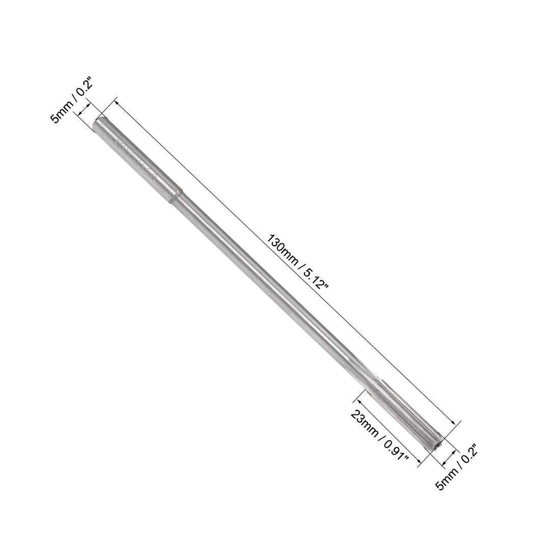 Harfington HSS M35 Round Shank 6 Straight Flutes Machine Chucking Reamers