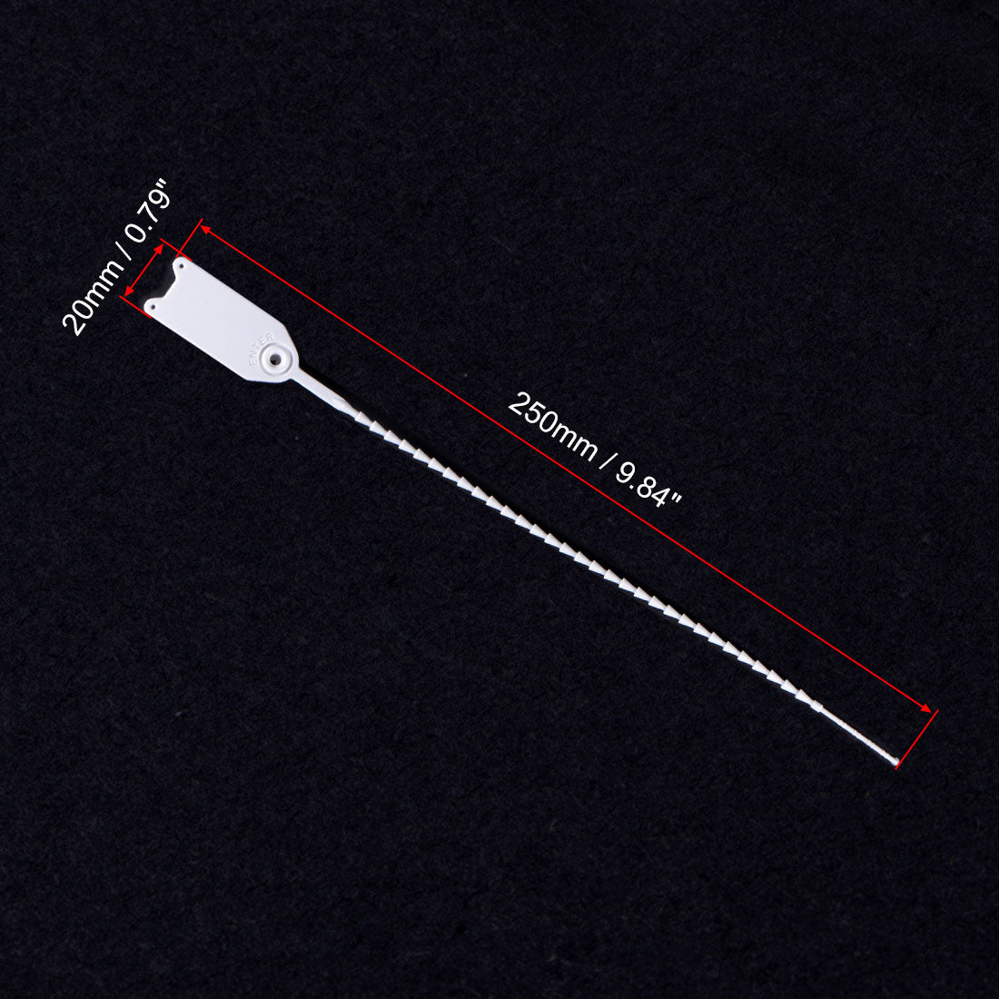 Harfington Plastic Zip Ties Seals Anti-Tamper for Container Luggage, Pack of 100