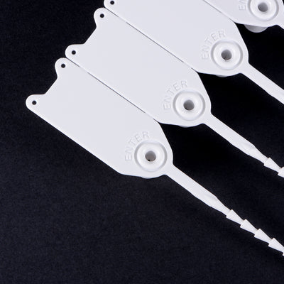 Harfington Plastic Zip Ties Seals Anti-Tamper for Container Luggage, Pack of 100