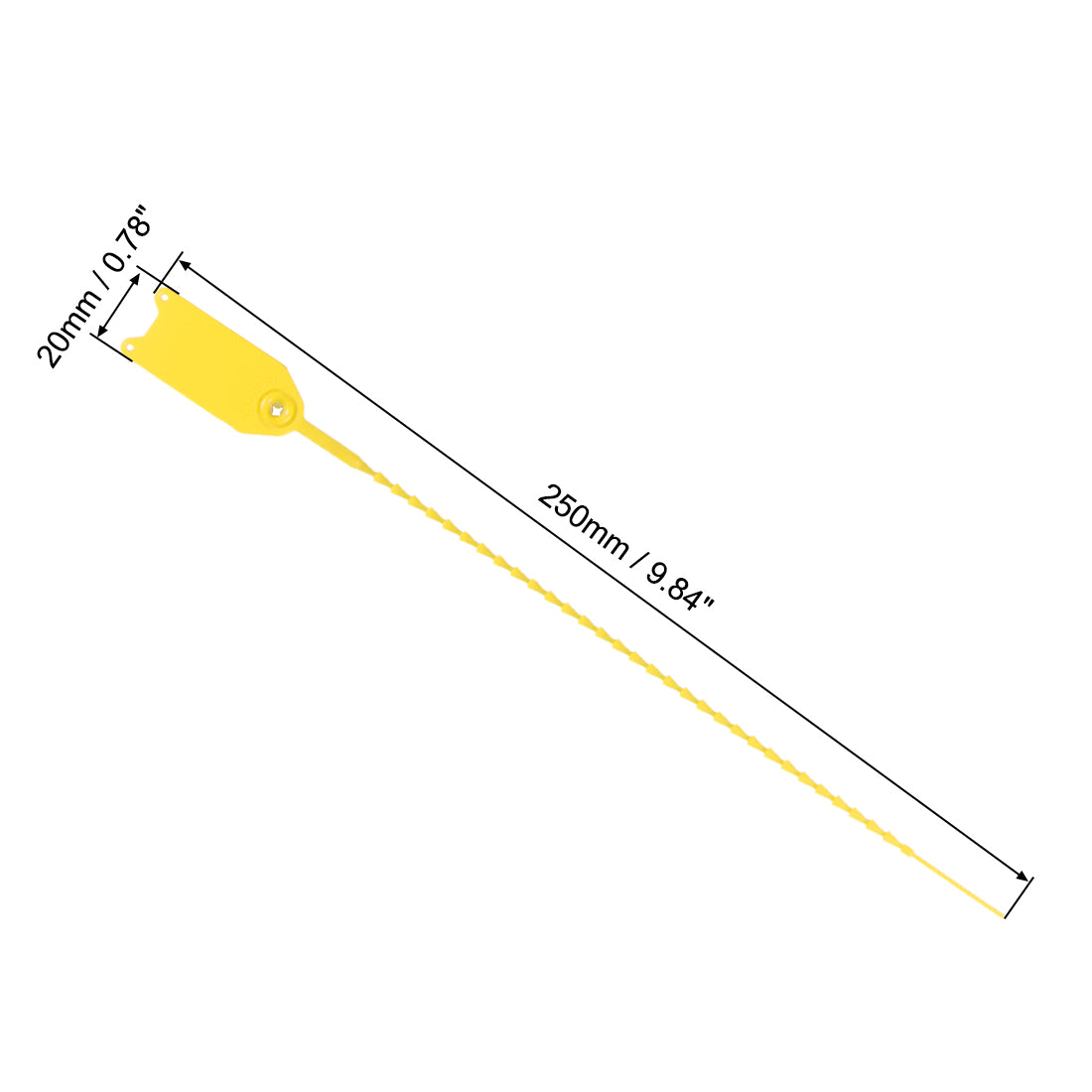 Harfington Plastic Zip Ties Seals Anti-Tamper for Container Luggage, Pack of 100