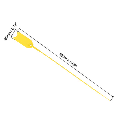 Harfington Plastic Zip Ties Seals Anti-Tamper for Container Luggage, Pack of 100