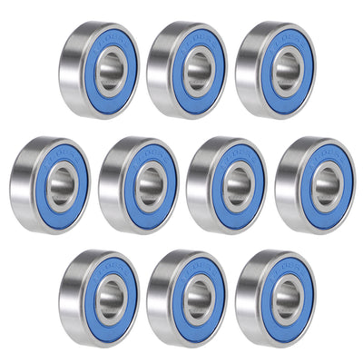 Harfington S608-2RS Deep Groove Ball Bearings 8x22x7mm Double Sealed 10pcs
