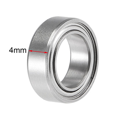 Harfington Miniature Deep Groove Ball Bearings Double Shielded Stainless Steel