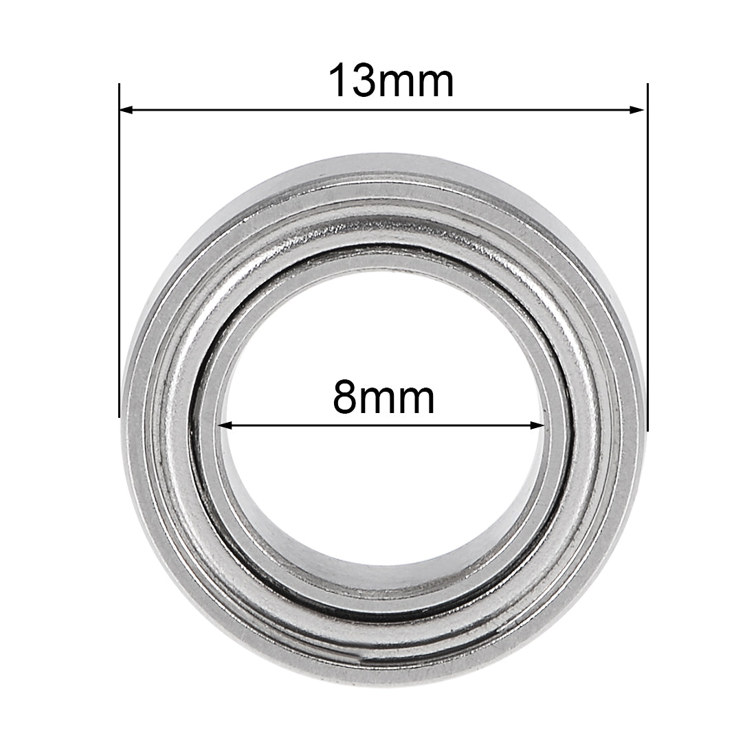 Harfington Miniature Deep Groove Ball Bearings Double Shielded Stainless Steel