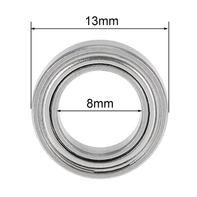Harfington Miniature Deep Groove Ball Bearings Double Shielded Stainless Steel