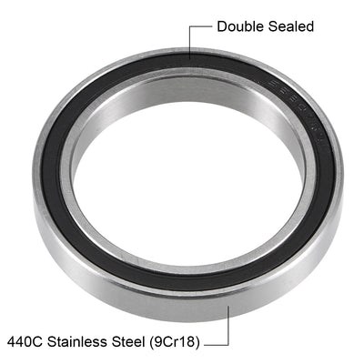 Harfington Deep Groove Ball Bearings Thin Section Double Sealed Stainless Steel