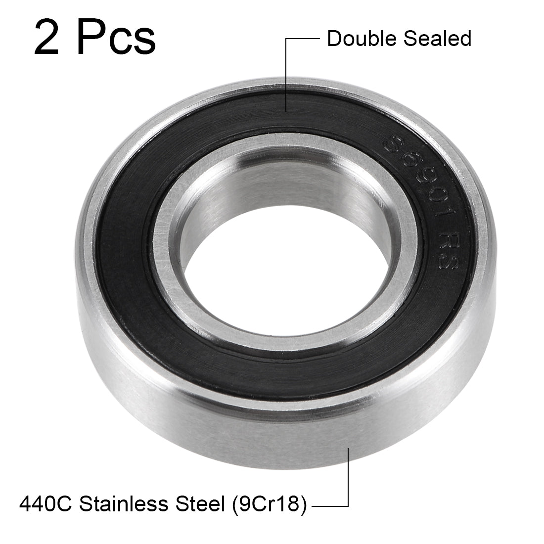 Harfington Deep Groove Ball Bearing Thin Section Double Sealed Stainless Steel