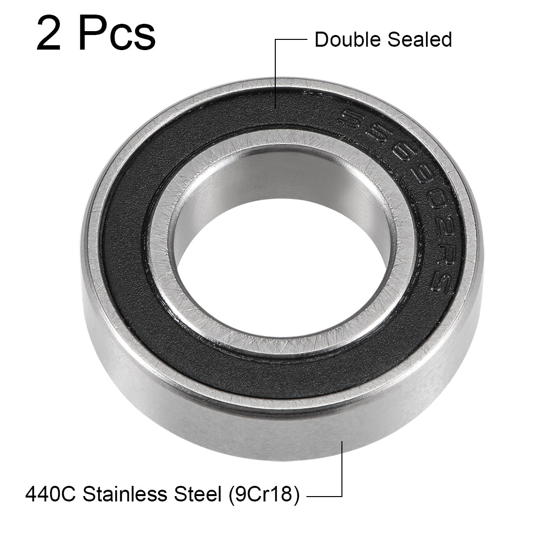 Harfington Deep Groove Ball Bearing Thin Section Double Sealed Stainless Steel
