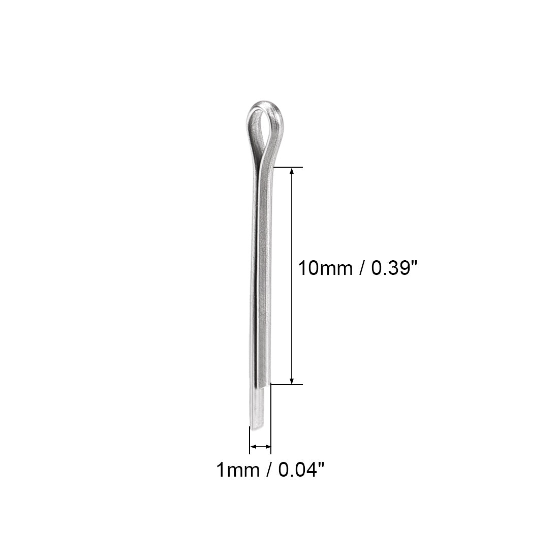 Harfington Split Cotter Pin -  304 Stainless Steel 2-Prongs Silver Tone 30Pcs