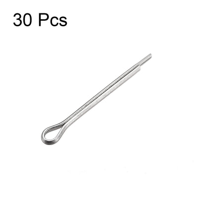 Harfington Split Cotter Pin -  304 Stainless Steel 2-Prongs Silver Tone 30Pcs