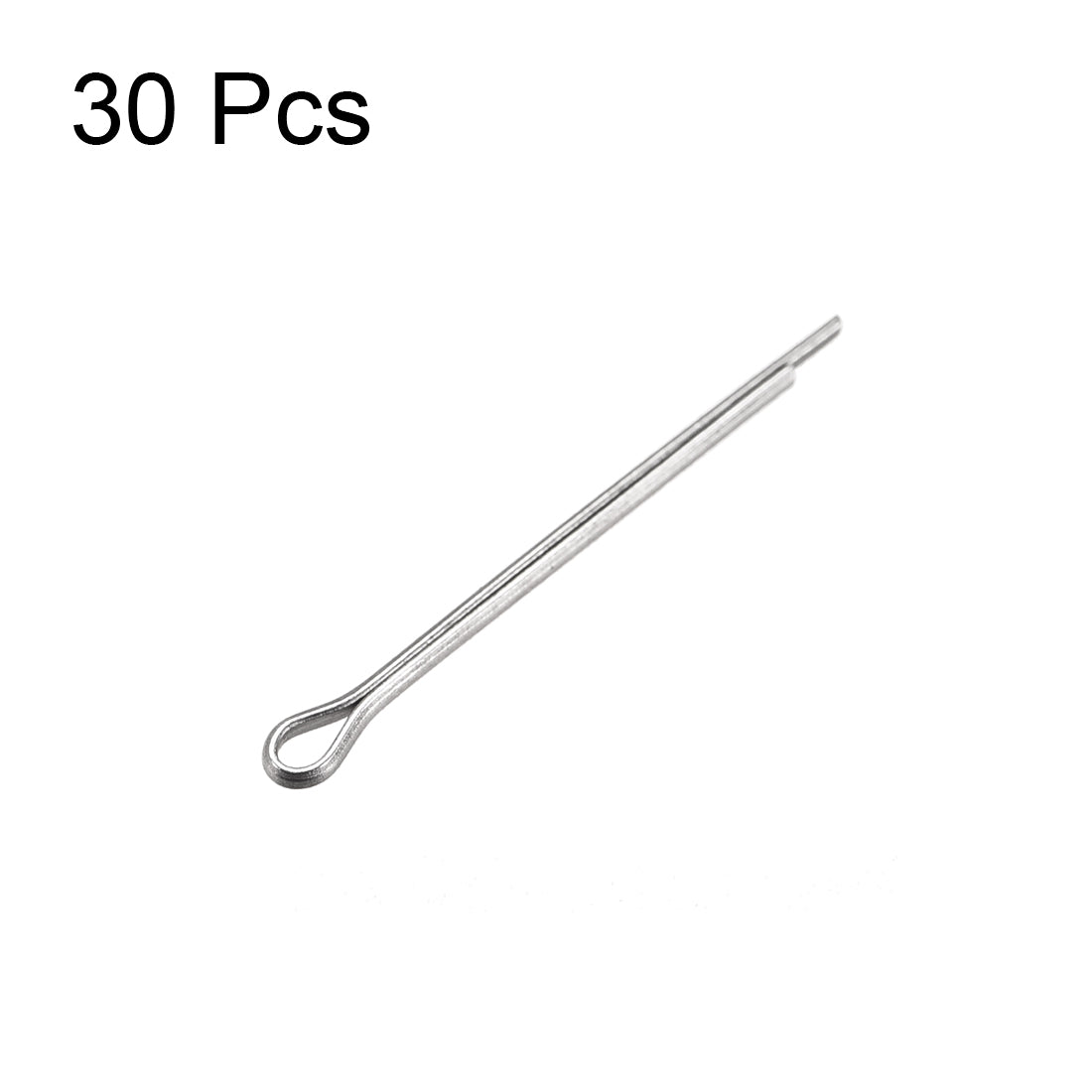 Harfington Split Cotter Pin -  304 Stainless Steel 2-Prongs Silver Tone 30Pcs