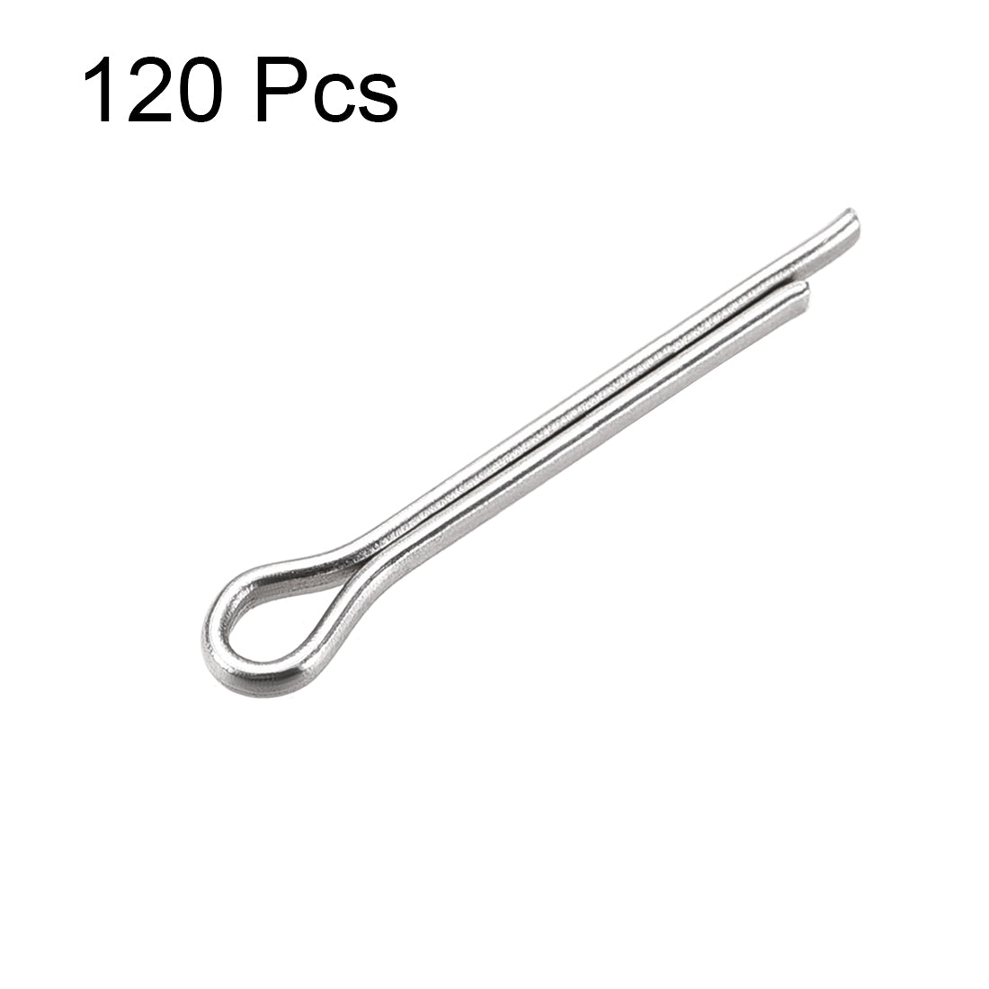 Harfington Split Cotter Pin -  304 Stainless Steel 2-Prongs Silver Tone 120Pcs