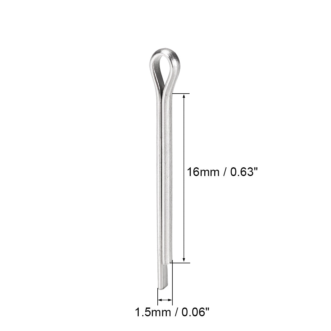 Harfington Split Cotter Pin -  304 Stainless Steel 2-Prongs Silver Tone 30Pcs