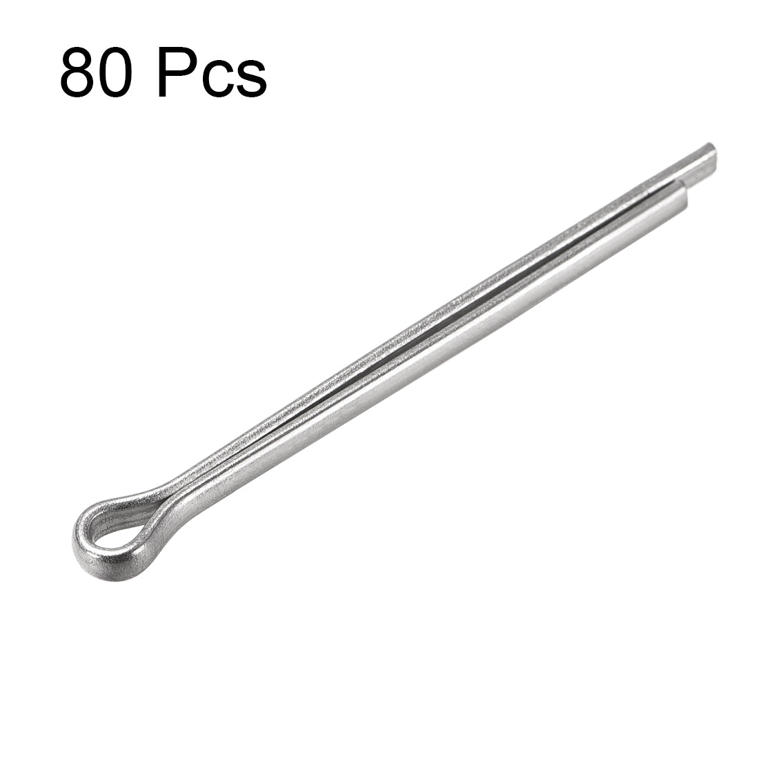 Harfington Split Cotter Pin -  304 Stainless Steel 2-Prongs Silver Tone 80Pcs