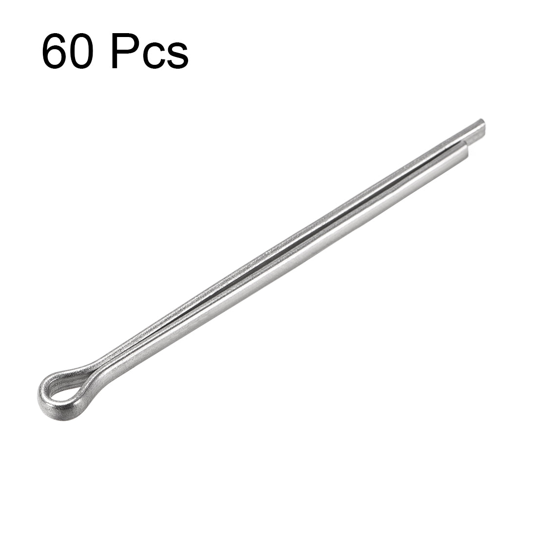 Harfington Split Cotter Pin -  304 Stainless Steel 2-Prongs Silver Tone 60Pcs