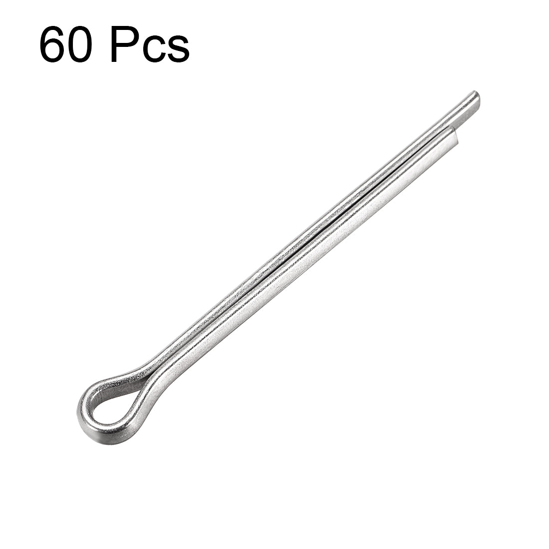 Harfington Split Cotter Pin -  304 Stainless Steel 2-Prongs Silver Tone 60Pcs