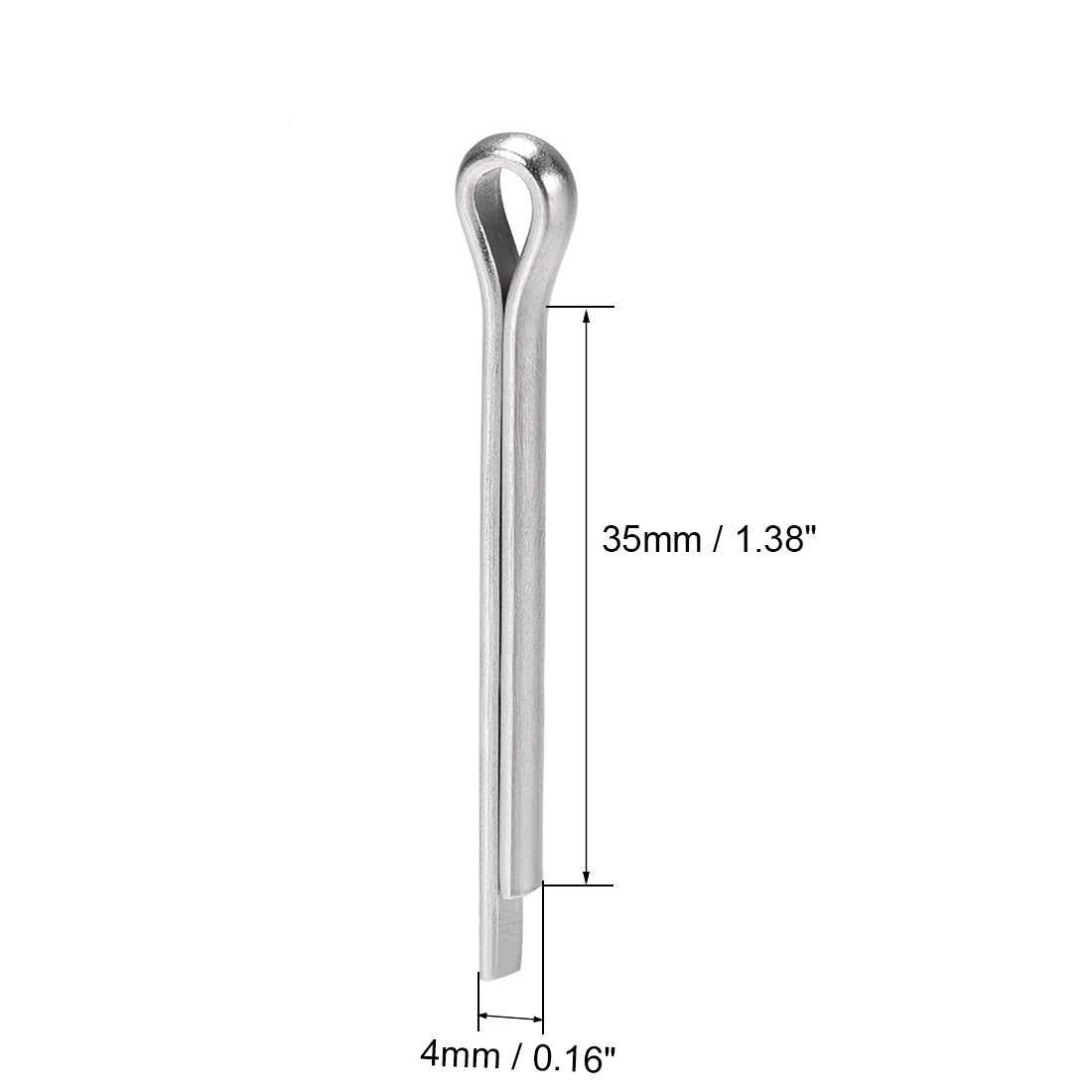 Harfington Split Cotter Pin - 304 Stainless Steel 2-Prongs Silver Tone 5Pcs