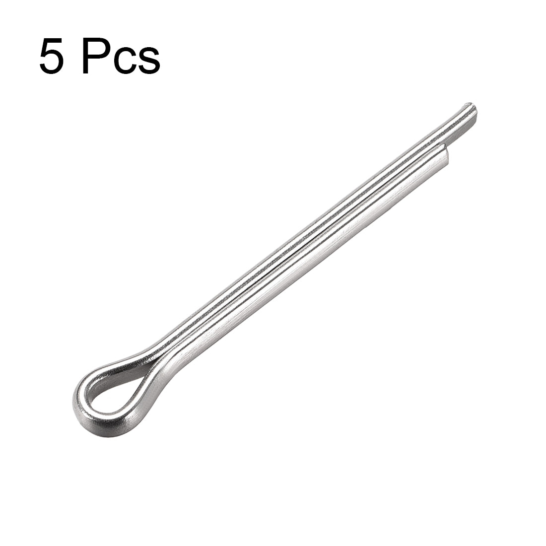 Harfington Split Cotter Pin - 304 Stainless Steel 2-Prongs Silver Tone 5Pcs