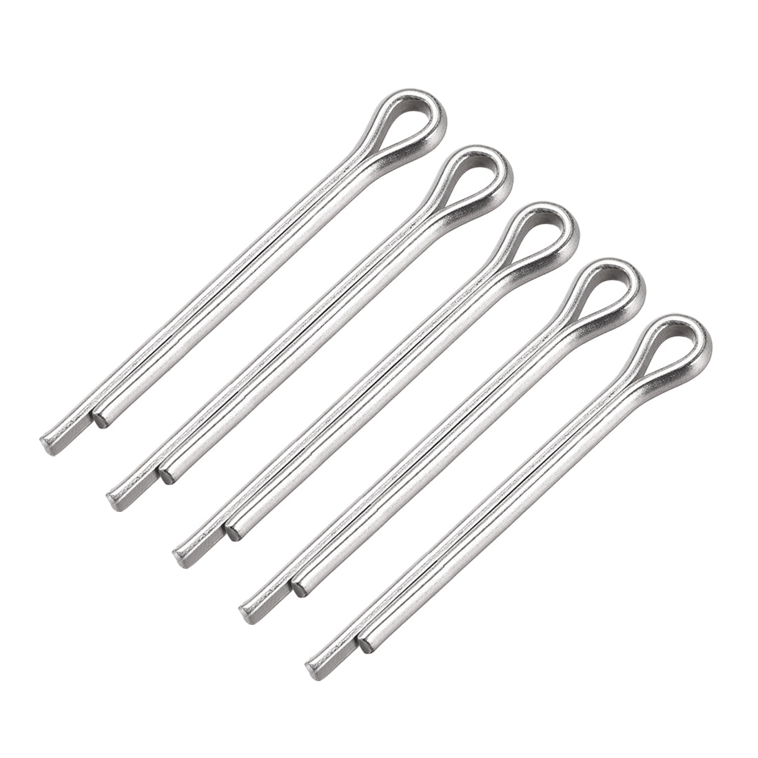 Harfington Split Cotter Pin - 304 Stainless Steel 2-Prongs Silver Tone 5Pcs