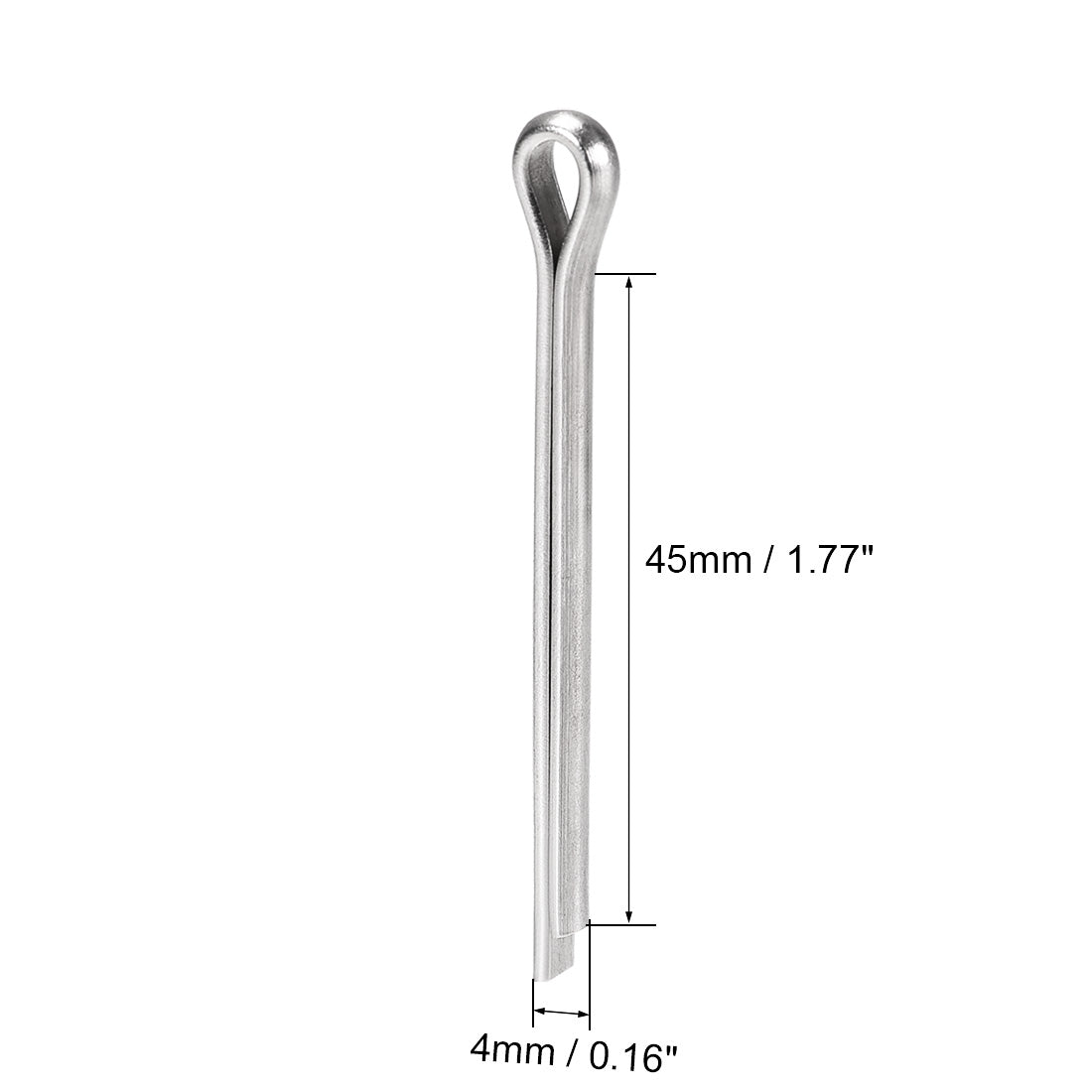 Harfington Split Cotter Pin - 304 Stainless Steel 2-Prongs Silver Tone 5Pcs