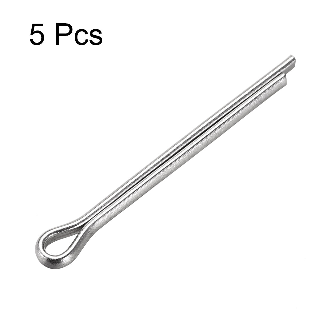 Harfington Split Cotter Pin - 304 Stainless Steel 2-Prongs Silver Tone 5Pcs