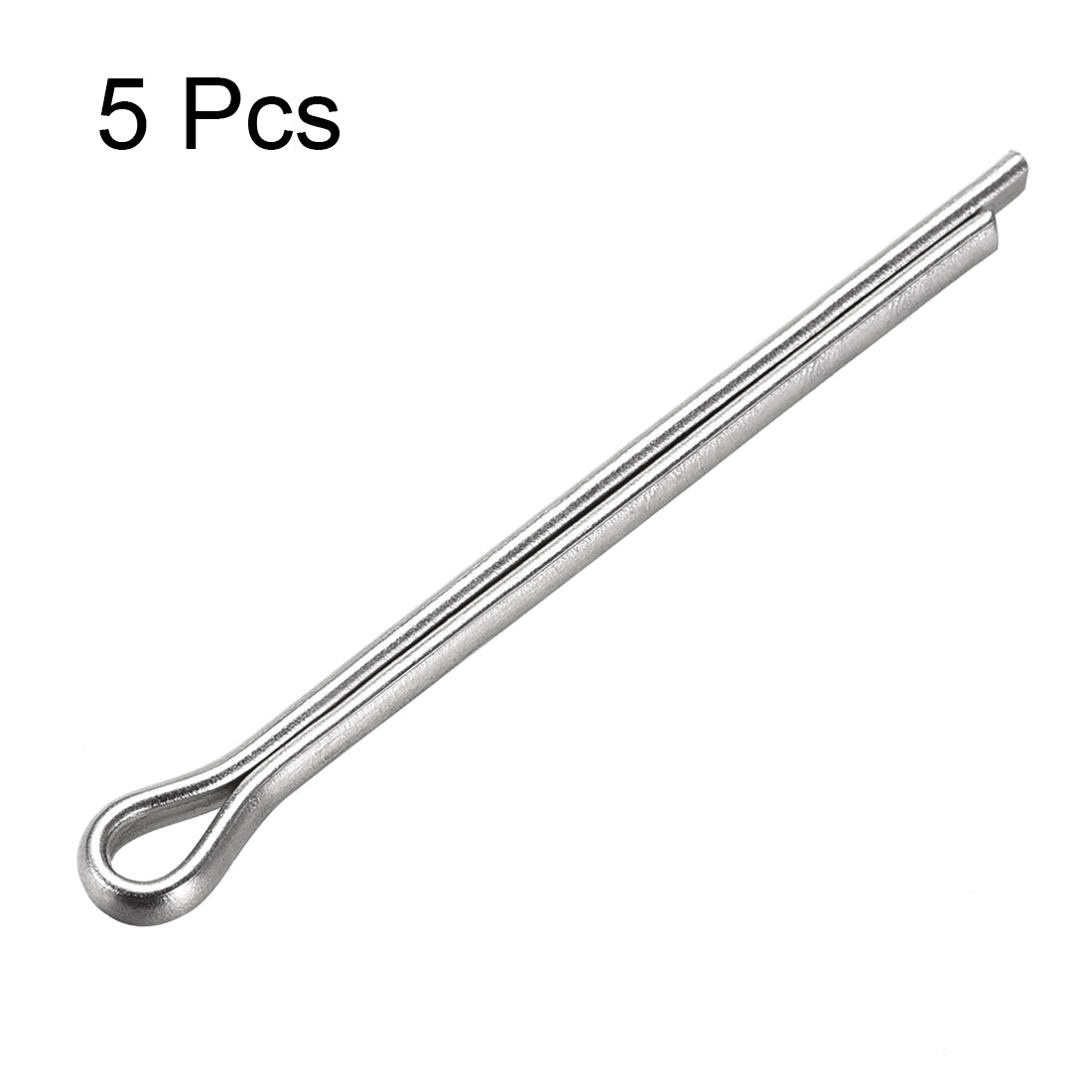 Harfington Split Cotter Pin - 304 Stainless Steel 2-Prongs Silver Tone 5Pcs