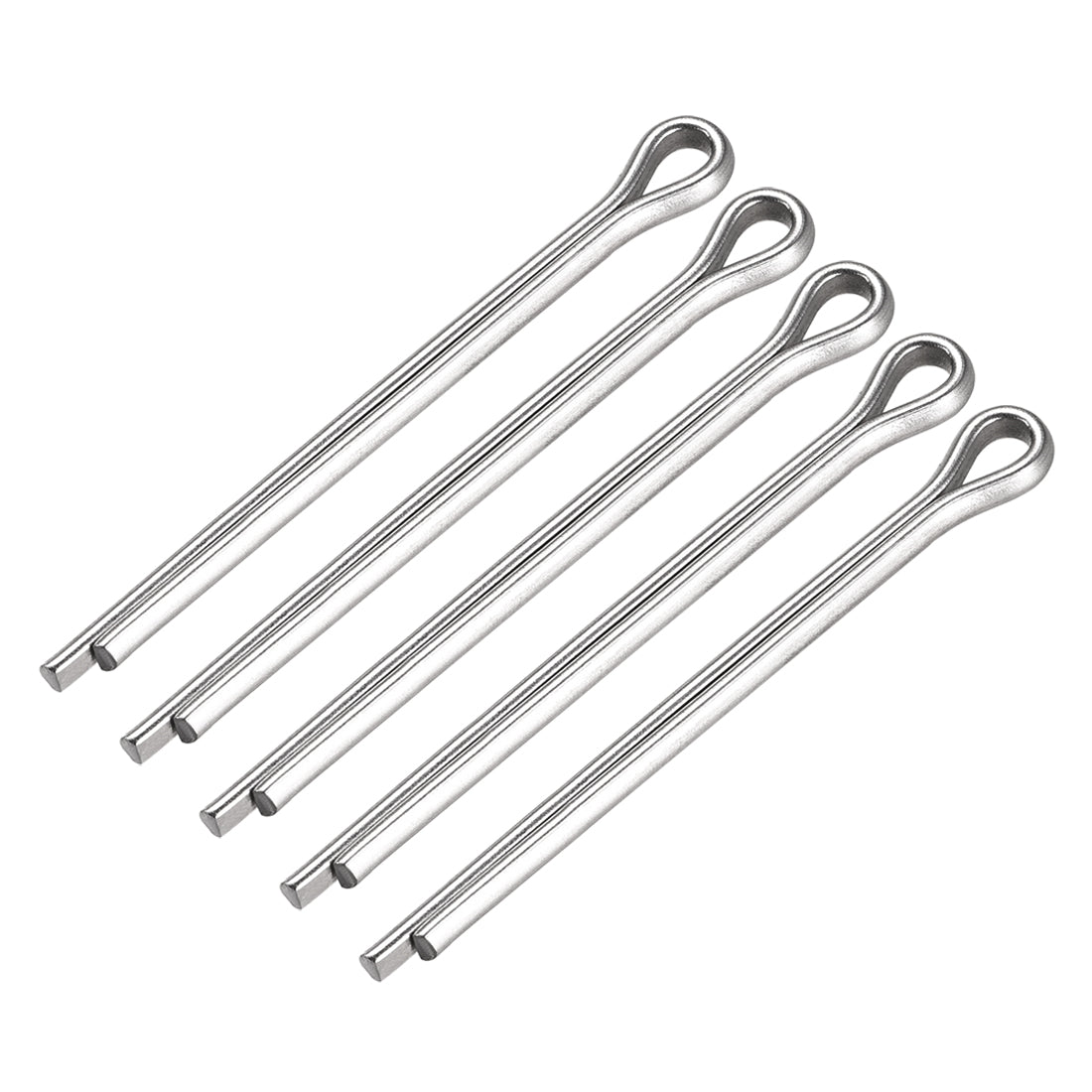 Harfington Split Cotter Pin - 304 Stainless Steel 2-Prongs Silver Tone 5Pcs