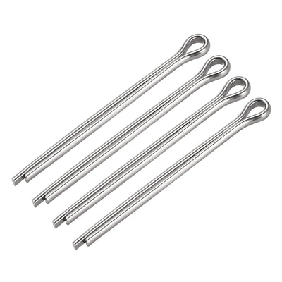 Harfington Split Cotter Pin -  304 Stainless Steel 2-Prongs Silver Tone 4Pcs