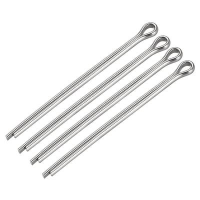Harfington Split Cotter Pin -  304 Stainless Steel 2-Prongs Silver Tone 4Pcs