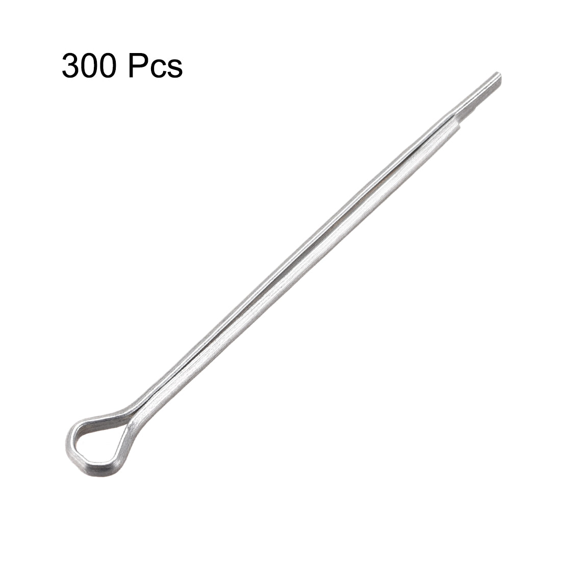 Harfington Split Cotter Pin  Carbon Steel 2-Prongs Silver 300Pcs