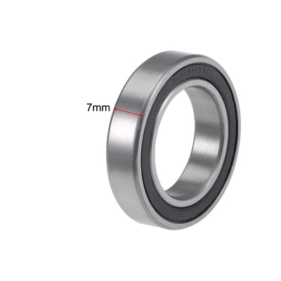 Harfington 6804-2RS Deep Groove Ball Bearings 20x32x7mm Double Sealed Chrome Steel P6 5pcs