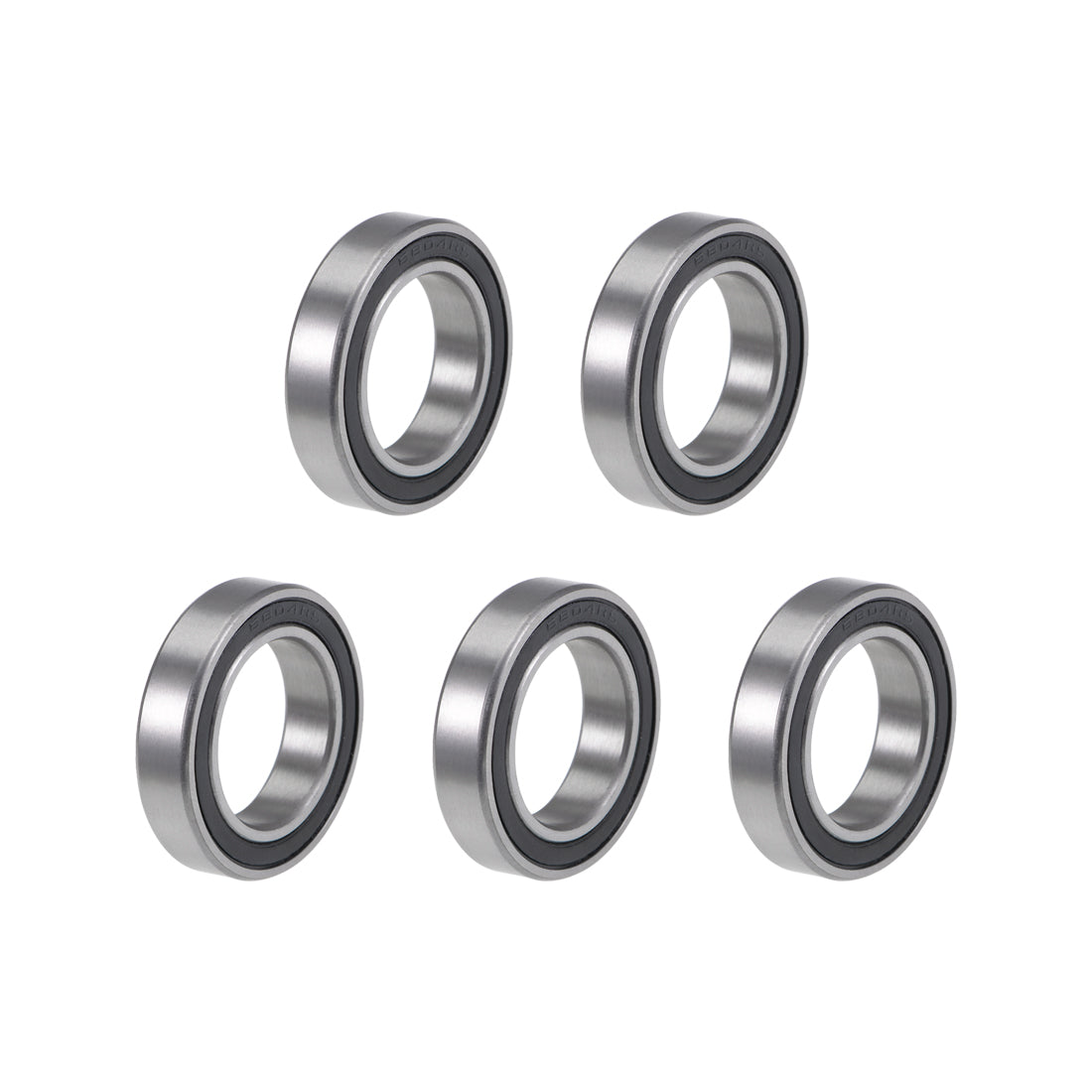 Harfington 6804-2RS Deep Groove Ball Bearings 20x32x7mm Double Sealed Chrome Steel P6 5pcs
