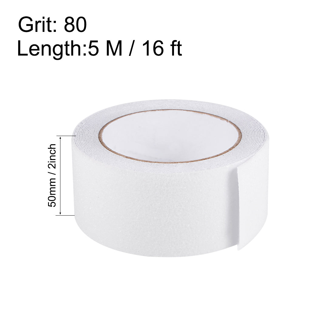 Harfington Anti Slip Traction Grip Tape, 80 Grit Frosted Surface PVC Warning Tape Waterproof for Steps, 16 Ft x 2 Inch(LxW) Clear