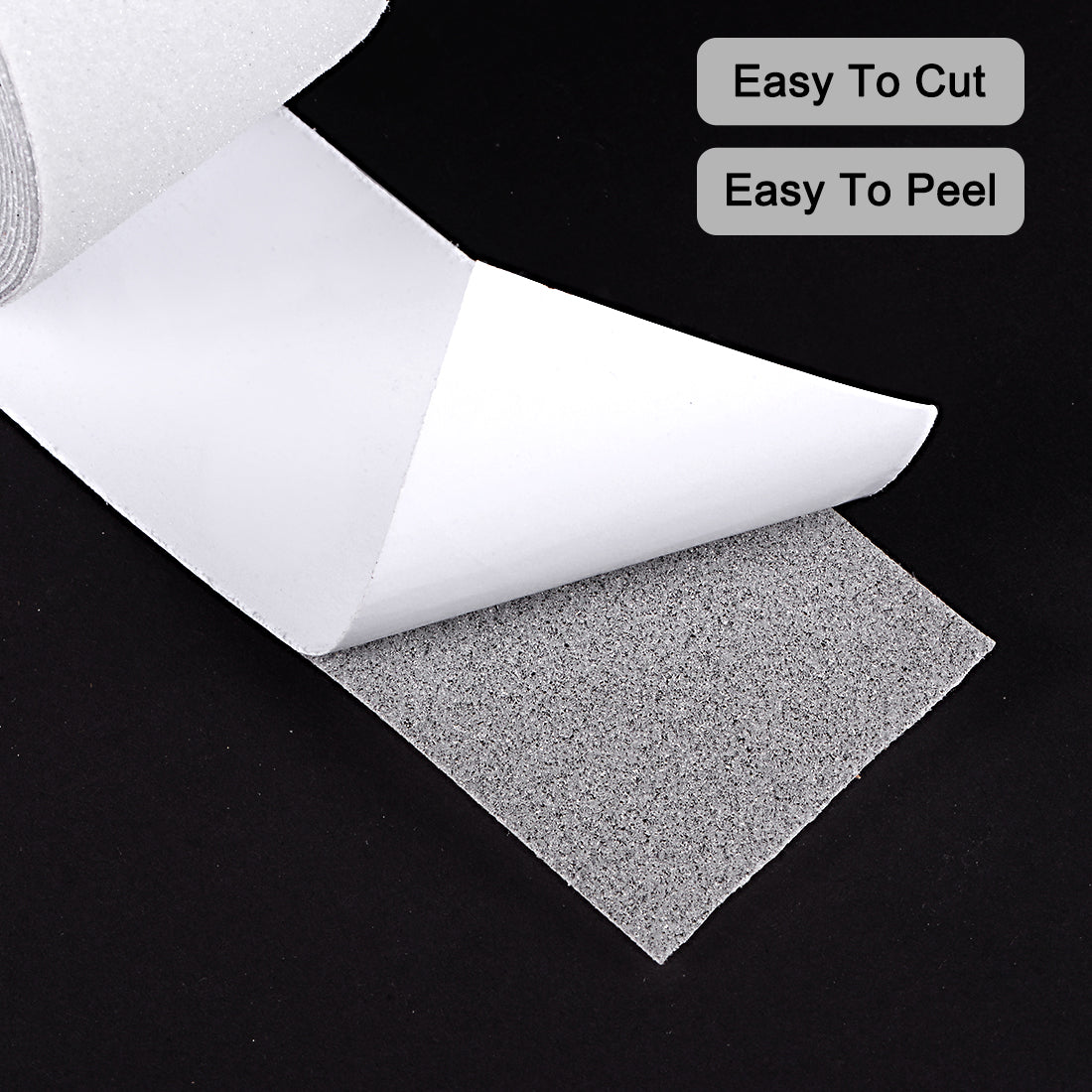 Harfington Anti Slip Traction Grip Tape, 80 Grit Frosted Surface PVC Warning Tape Waterproof for Steps, 16 Ft x 2 Inch(LxW) Clear