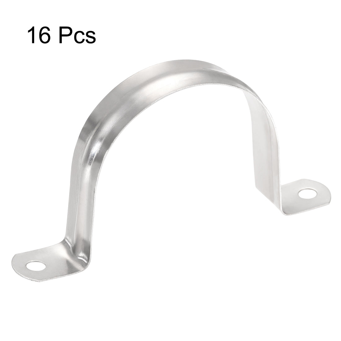 Harfington Rigid Pipe Strap, 2 Holes Tube Straps 201 Stainless Steel Tension Tube Clip Clamp 16pcs