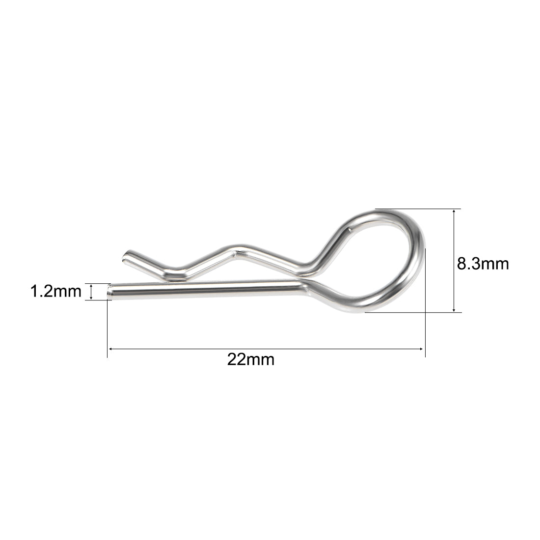 Harfington 12pcs R Clips 1/10 Bent Springy R Pins for RC Car Truck Crawler Buggy, Colorful