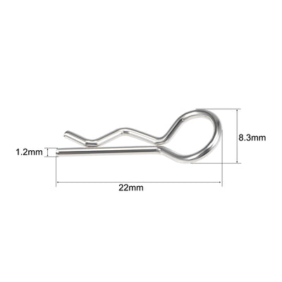 Harfington 12pcs R Clips 1/10 Bent Springy R Pins for RC Car Truck Crawler Buggy, Colorful