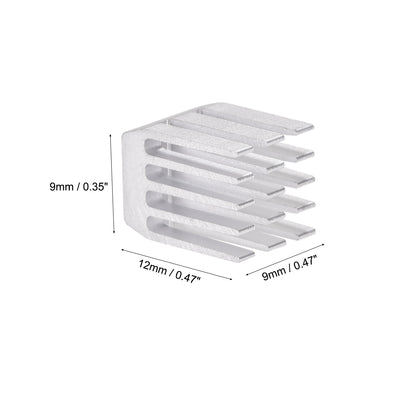 Harfington Slotted Notch Heatsink for MOS, IC Chip, GPU, Stepper Motor,3D Printer 10pcs