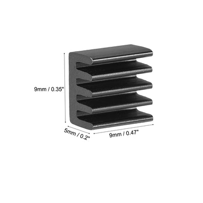 Harfington E Shape Aluminum Heatsink for MOS GPU IC Chip 3D Printers 20pcs