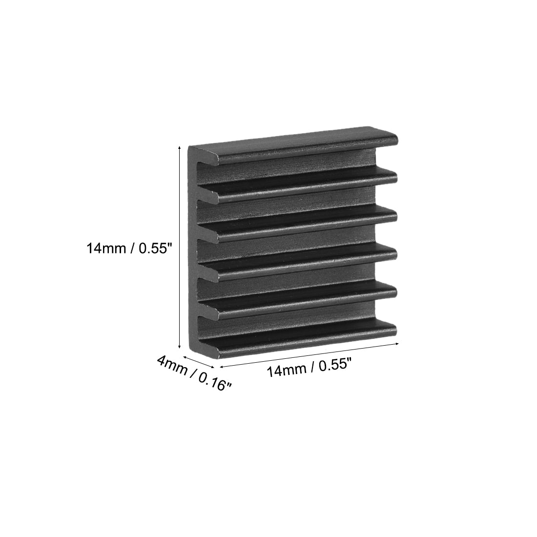 Harfington E Shape Aluminum Heatsink for MOS GPU IC Chip 3D Printers 20pcs