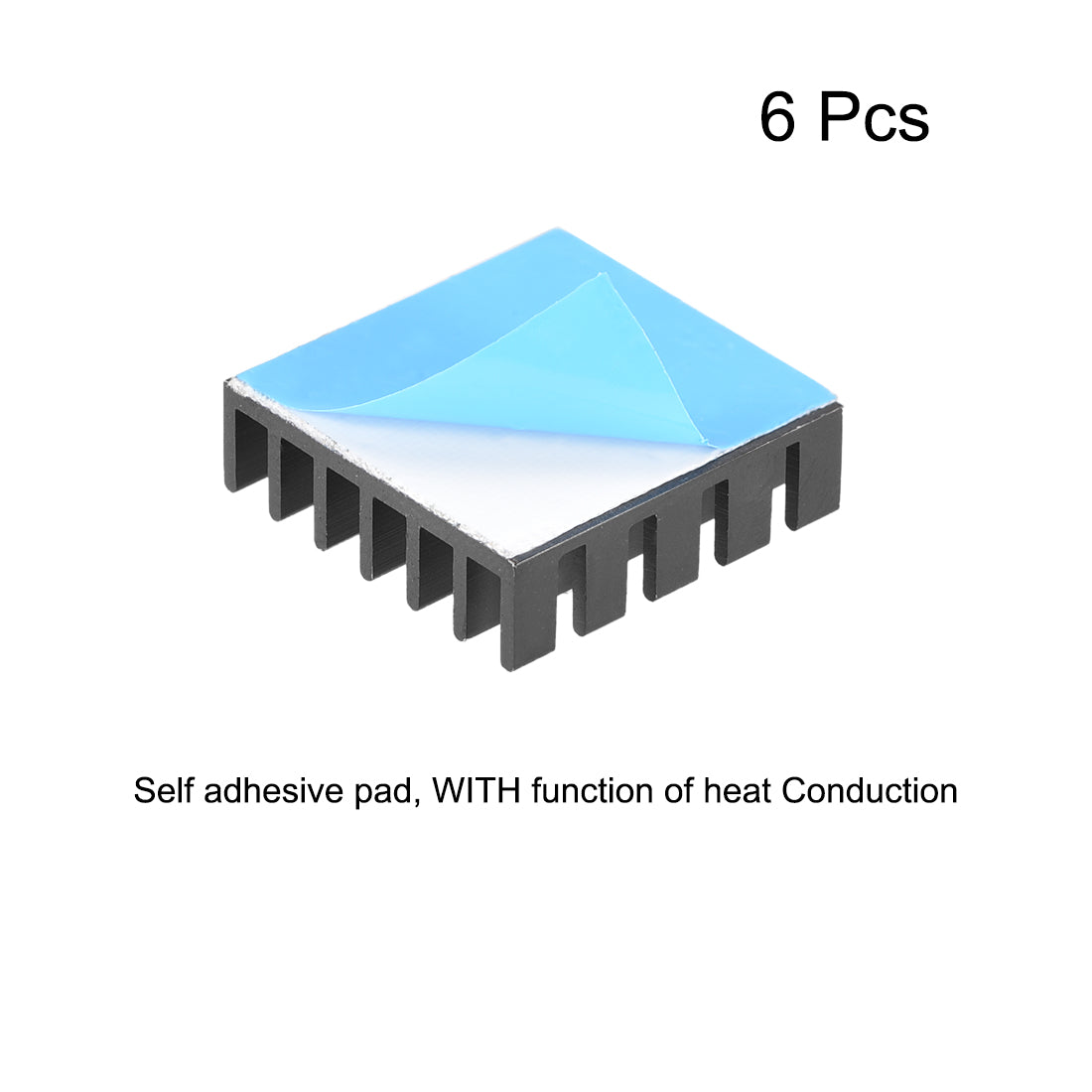 Harfington Slotted Notch Aluminum Heatsink Adhesive Conductive Thermal Pad 3D Printers 6Pcs
