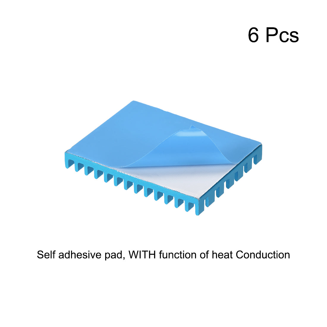 Harfington Slotted Notch Aluminum Heatsink Adhesive Conductive Thermal Pad 3D Printers 6Pcs