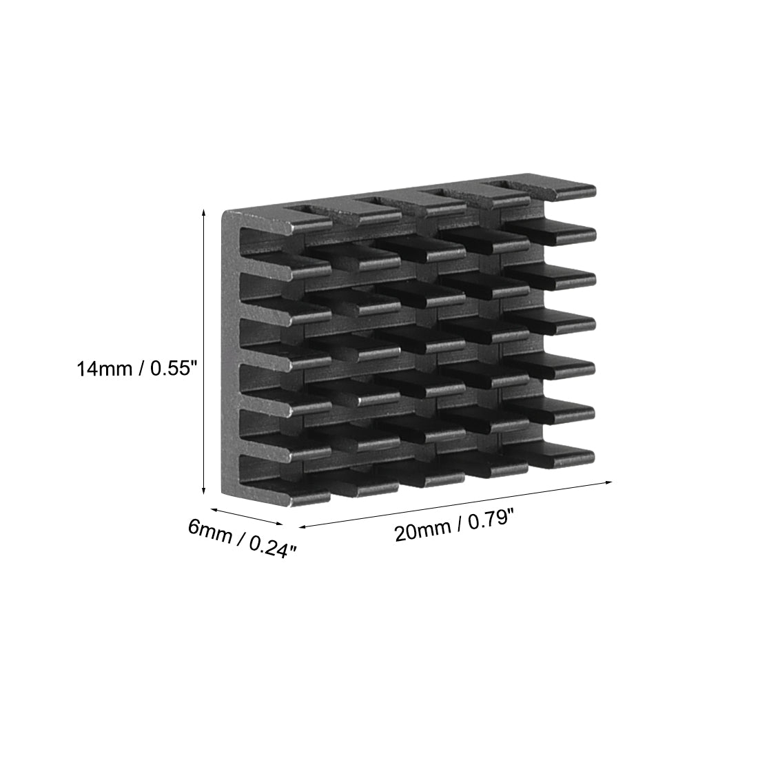 Harfington Slotted Notch Heatsink for MOS, IC Chip, GPU, Stepper Motor,3D Printer 10pcs