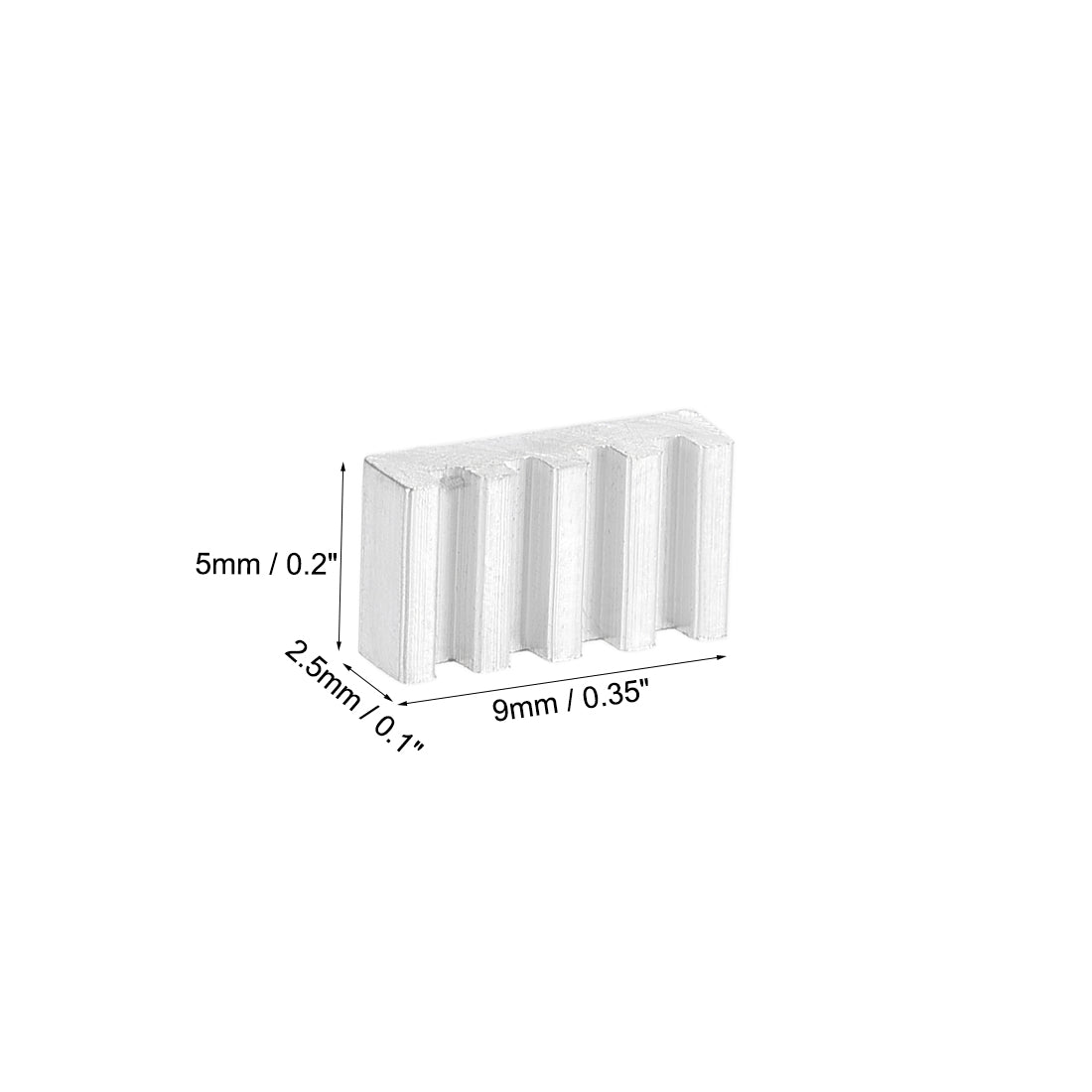 Harfington E Shape Aluminum Heatsink for MOS CPU GPU IC Chip 3D Printers 10pcs