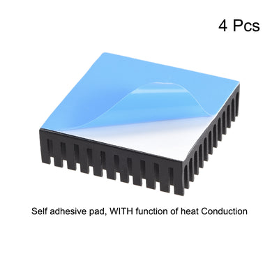 Harfington Slotted Notch Aluminum Heatsink Adhesive Conductive Thermal Pad 3D Printers 4Pcs