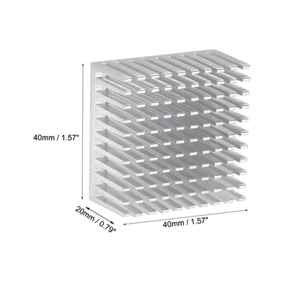 Harfington Slotted Notch Heatsink for MOS, IC Chip, RAM, CPU, 3D Printer 4pcs