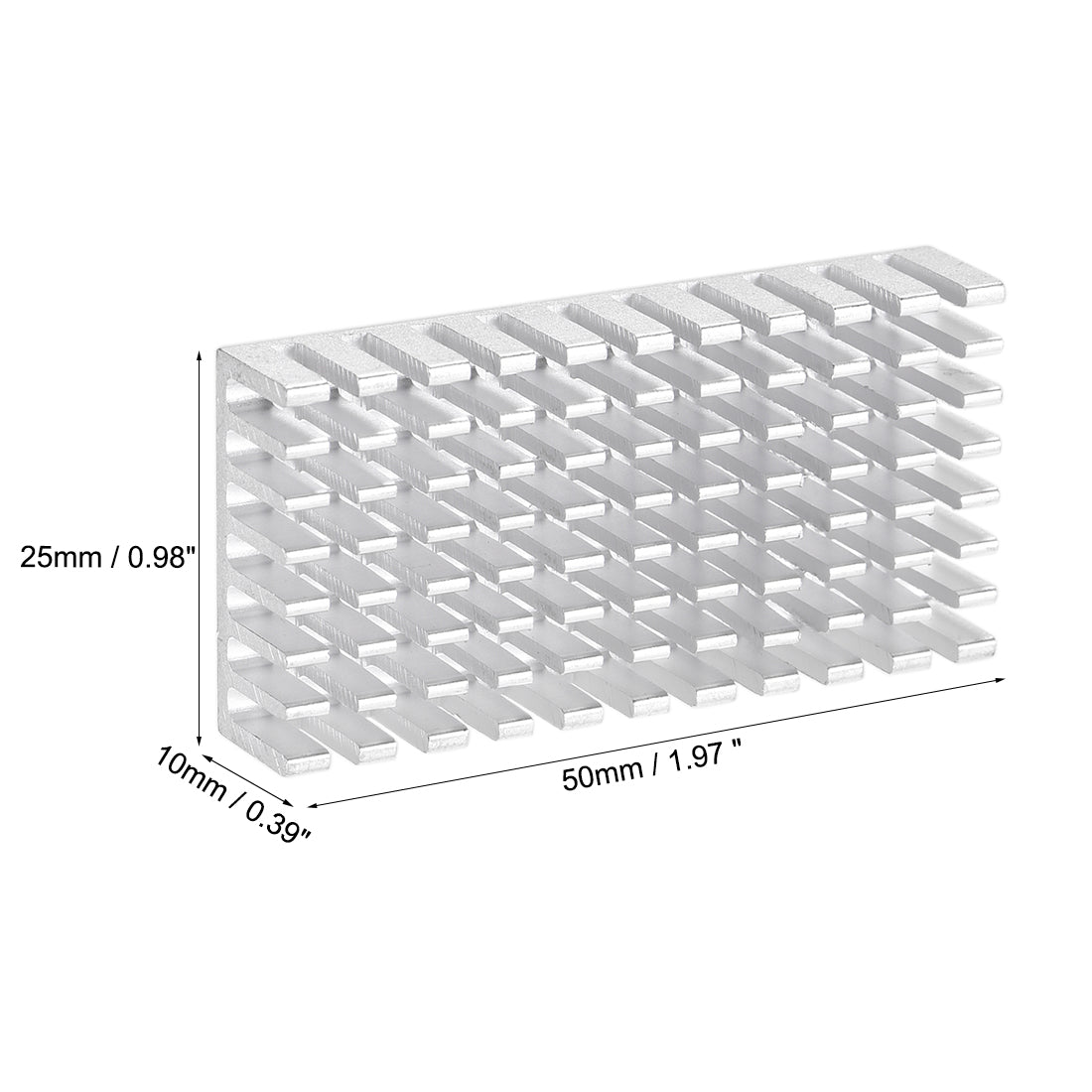 Harfington Slotted Notch Heatsink for MOS, IC Chip, RAM, CPU, Stepper Motor,3D Printer 5pcs