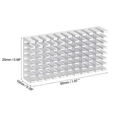 Harfington Slotted Notch Heatsink for MOS, IC Chip, RAM, CPU, Stepper Motor,3D Printer 5pcs